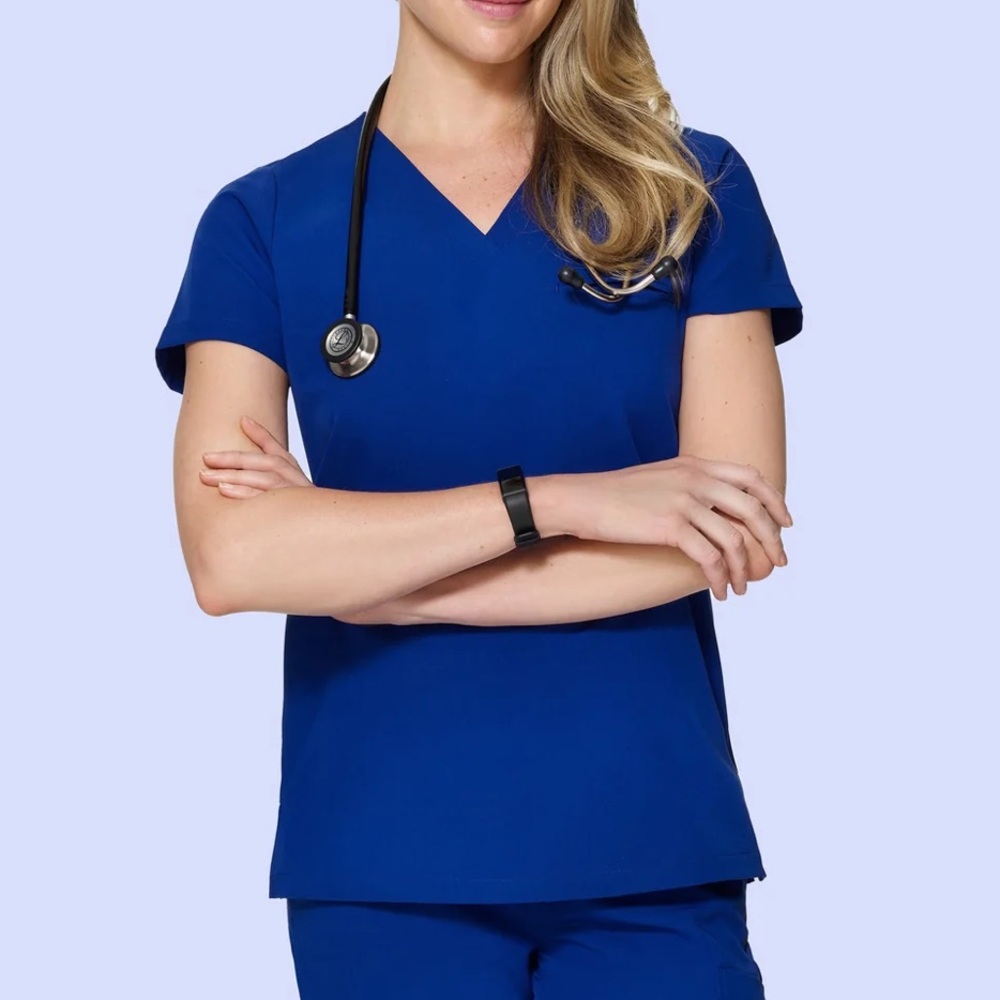 Mandala tuckable galaxy blue scrub top